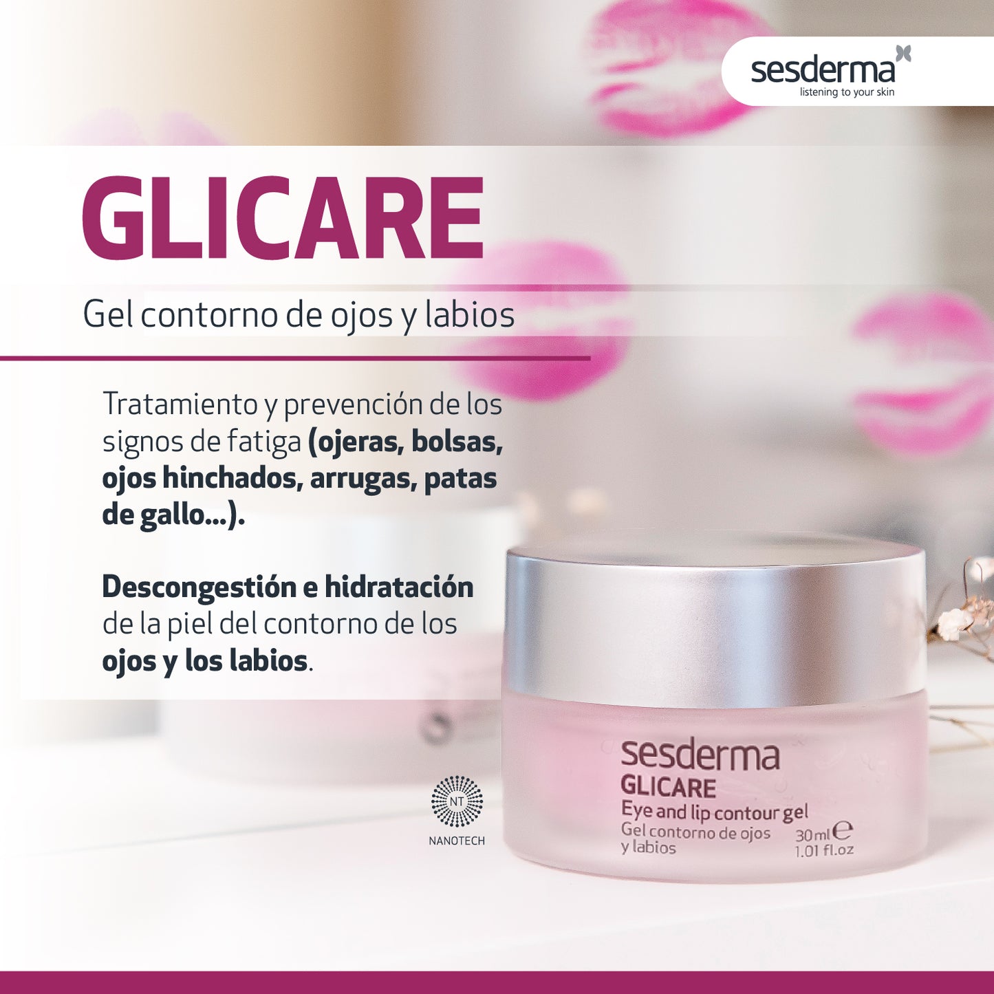 Glicare Gel Contorno de Ojos y Labios
