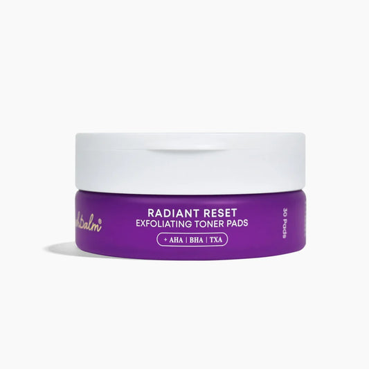 Radiant reset exfoliating toner pads